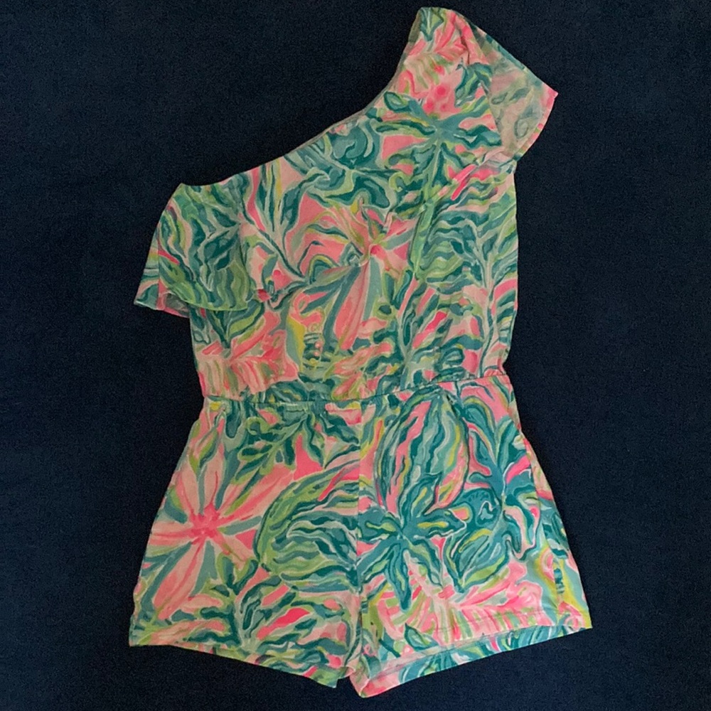 Girls Sansa one shoulder romper - Lilly Pulitzer